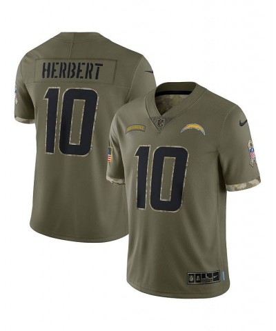 Men's Justin Herbert Olive Los Angeles Chargers 2022 Salute To Service Limited Jersey $56.24 Jersey