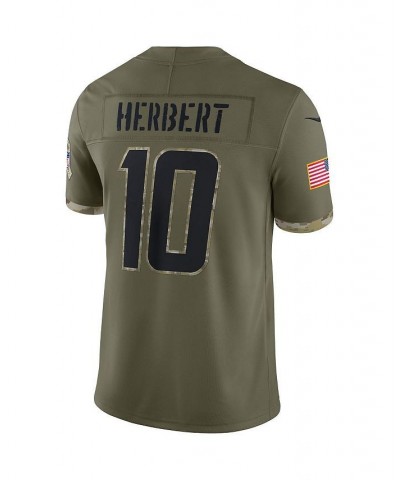 Men's Justin Herbert Olive Los Angeles Chargers 2022 Salute To Service Limited Jersey $56.24 Jersey