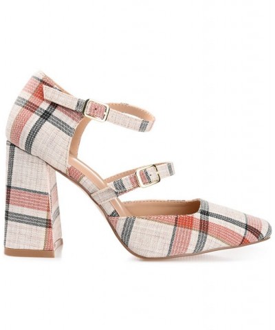 Women's Isadorah Double Strap Heels Plaid, Black $50.99 Shoes