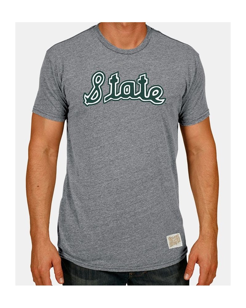 Men's Michigan State Spartans Tri-Blend Vault Logo T-Shirt $23.84 Tops