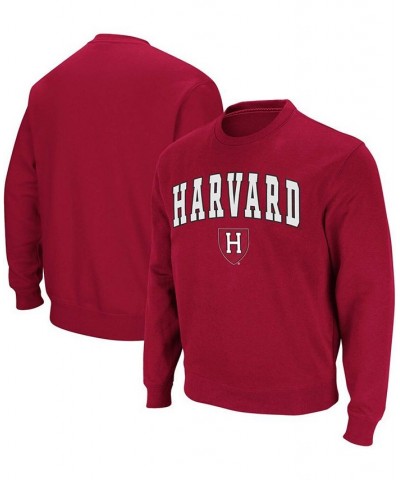 Men's Crimson Harvard Crimson Team Arch Logo Tackle Twill Pullover Sweatshirt $35.99 Sweatshirt