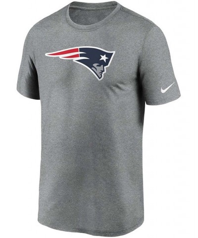 Men's Heather Charcoal New England Patriots Logo Essential Legend Performance T-shirt $23.50 T-Shirts