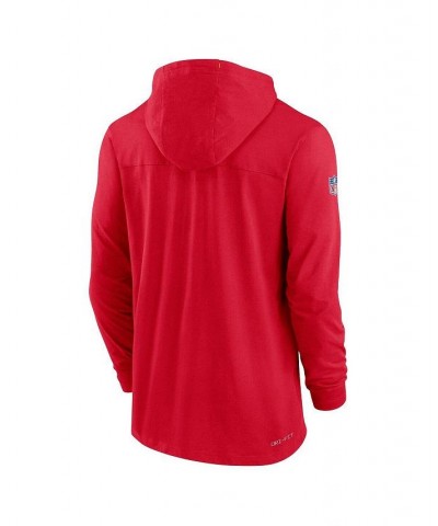 Men's Red Kansas City Chiefs Sideline Pop Performance Pullover Long Sleeve Hoodie T-shirt $37.60 T-Shirts