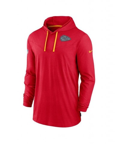 Men's Red Kansas City Chiefs Sideline Pop Performance Pullover Long Sleeve Hoodie T-shirt $37.60 T-Shirts