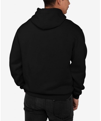 Men's Elon Musk Word Art Hooded Sweatshirt Black $24.60 Sweatshirt