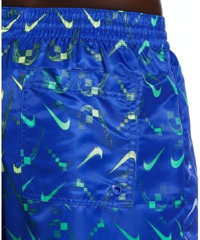 Men's Lap Digi Swoosh OmbrÉ Logo-Print 7" Swim Trunks Blue $33.92 Swimsuits