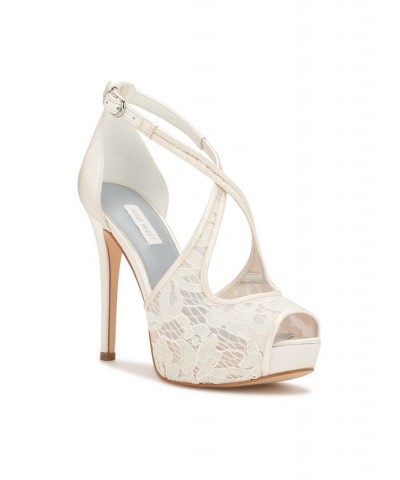 Women's Hanyap Platform Dress Sandals White $53.55 Shoes