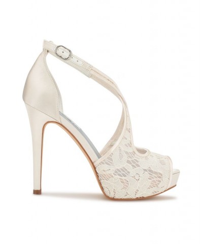 Women's Hanyap Platform Dress Sandals White $53.55 Shoes