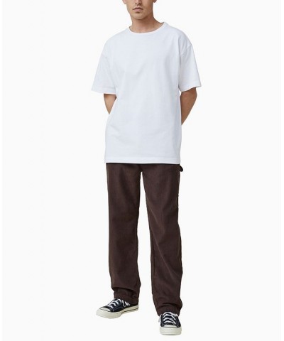 Men's Flat Front Loose Fit Pants Brown $29.40 Pants