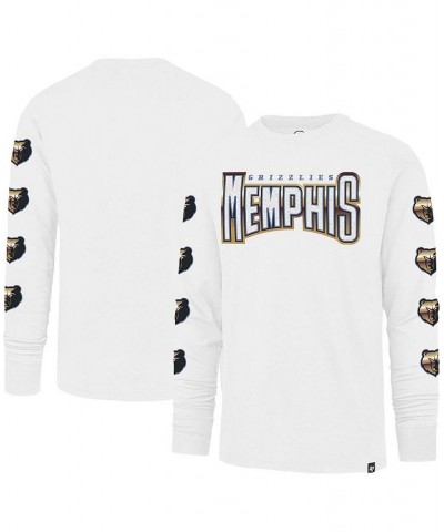 Men's White Memphis Grizzlies City Edition Downtown Franklin Long Sleeve T-shirt $31.36 T-Shirts