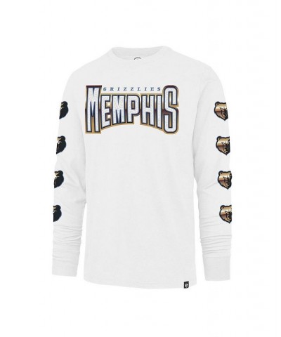 Men's White Memphis Grizzlies City Edition Downtown Franklin Long Sleeve T-shirt $31.36 T-Shirts