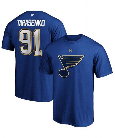 Men's Vladimir Tarasenko Blue St. Louis Blues Team Authentic Stack Name and Number T-shirt $16.32 T-Shirts