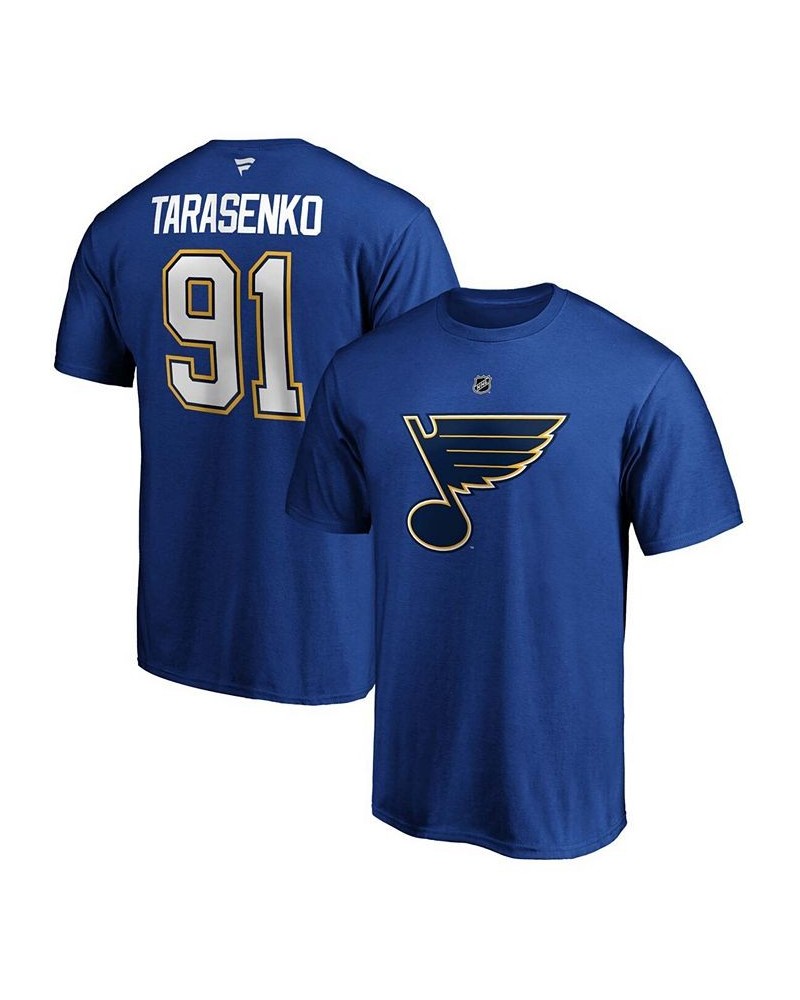 Men's Vladimir Tarasenko Blue St. Louis Blues Team Authentic Stack Name and Number T-shirt $16.32 T-Shirts