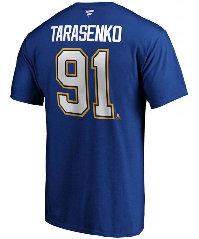 Men's Vladimir Tarasenko Blue St. Louis Blues Team Authentic Stack Name and Number T-shirt $16.32 T-Shirts