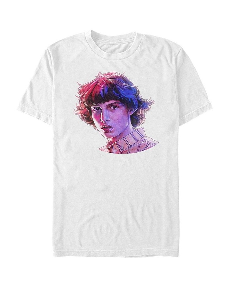 Men's Stranger Things Mike Big Face Short Sleeve T-shirt White $19.94 T-Shirts