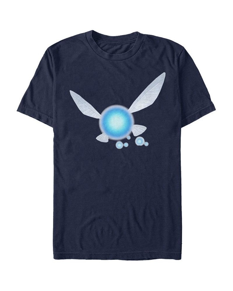 Nintendo Men's Zelda Ocarina of Time Navi Logo Short Sleeve T-Shirt Blue $16.80 T-Shirts