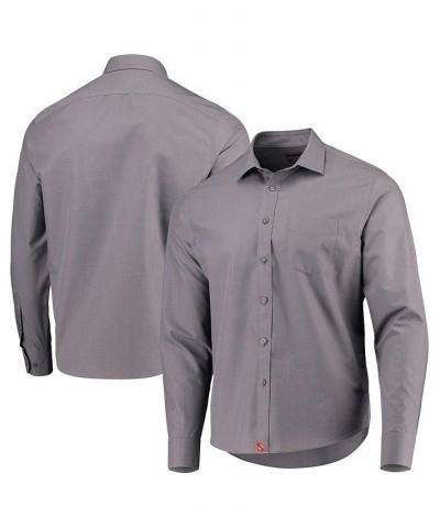 Men's Gray San Francisco Giants Button-Up Long Sleeve Shirt $53.10 Shirts