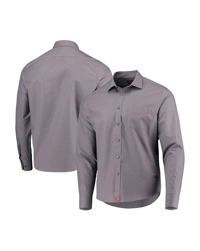 Men's Gray San Francisco Giants Button-Up Long Sleeve Shirt $53.10 Shirts