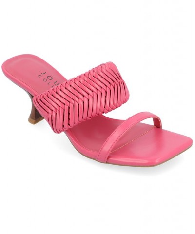 Women's Monyka Woven Sandals Pink $41.80 Shoes