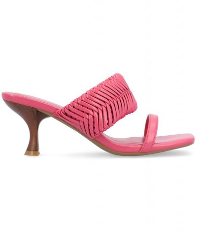 Women's Monyka Woven Sandals Pink $41.80 Shoes