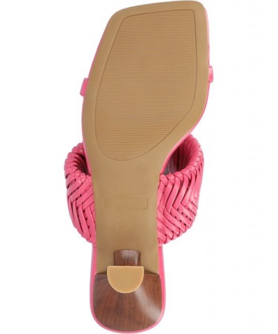 Women's Monyka Woven Sandals Pink $41.80 Shoes