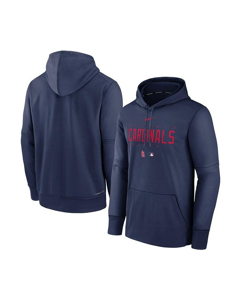 Men's Navy St. Louis Cardinals Authentic Collection Pregame Performance Pullover Hoodie $42.75 Sweatshirt