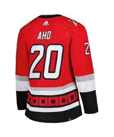 Men's Sebastian Aho Red Carolina Hurricanes 25th Anniversary Authentic Pro Primegreen Player Jersey $93.60 Jersey