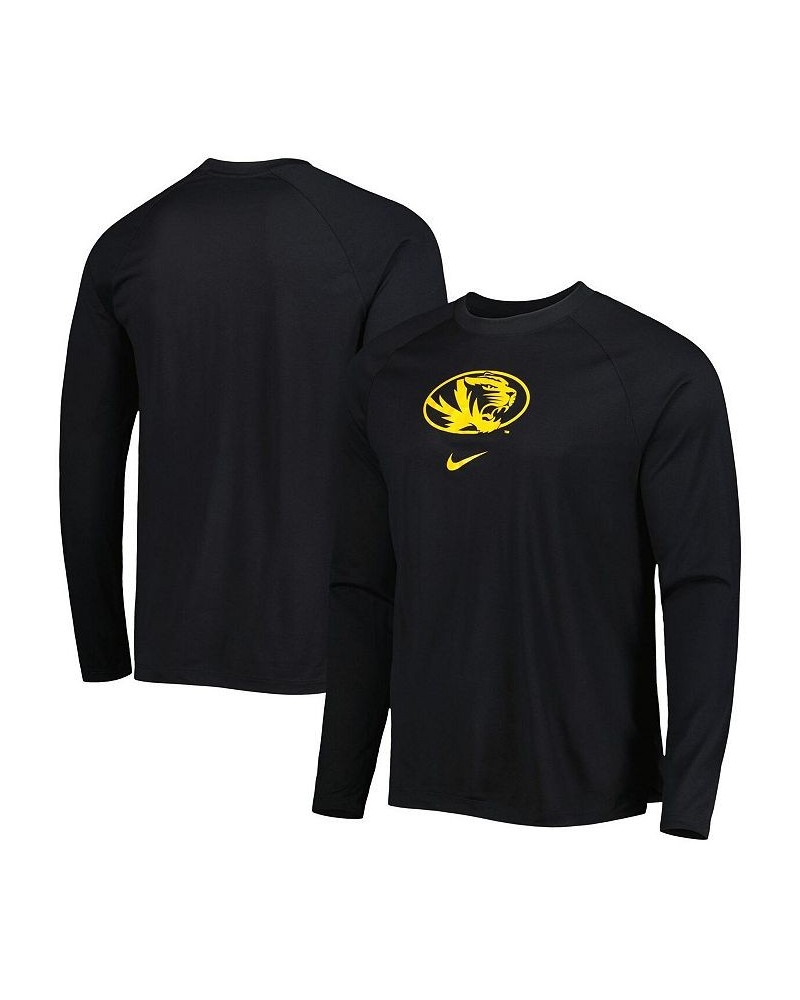 Men's Black Missouri Tigers Spotlight Raglan Performance Long Sleeve T-shirt $37.79 T-Shirts