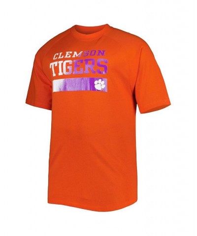 Men's Orange Clemson Tigers Big and Tall Raglan T-shirt $18.45 T-Shirts