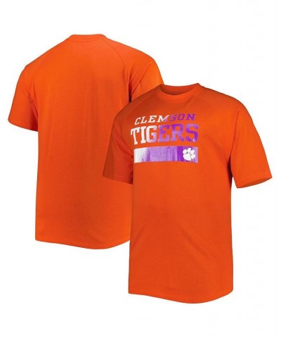 Men's Orange Clemson Tigers Big and Tall Raglan T-shirt $18.45 T-Shirts