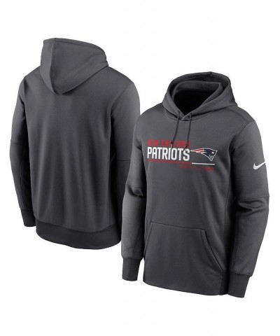 Men's Anthracite New England Patriots Prime Logo Name Split Pullover Hoodie $38.70 Sweatshirt