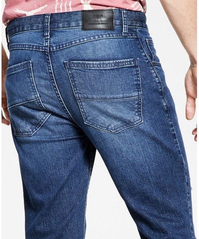 Men's Tapered Fit Destroyed Medium Wash Jeans Blue $15.90 Jeans