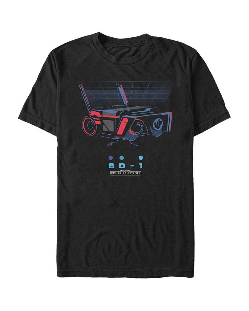 Star Wars Men's Jedi Fallen Order BD-1 Grid T-shirt Black $14.70 T-Shirts