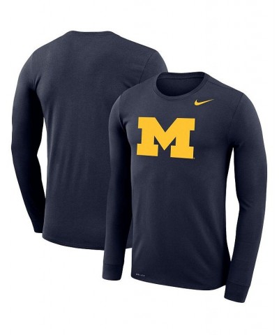 Men's Navy Michigan Wolverines Big and Tall Primary Logo Legend Performance Long Sleeve T-shirt $26.40 T-Shirts