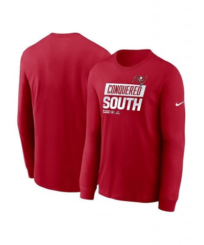 Men's Red Tampa Bay Buccaneers 2022 NFC South Division Champions Locker Room Trophy Collection Long Sleeve T-shirt $29.69 T-S...