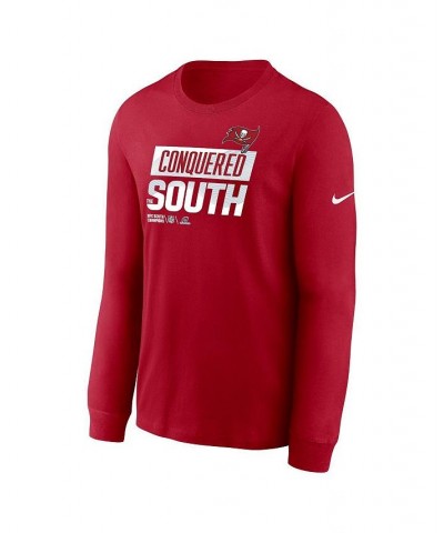 Men's Red Tampa Bay Buccaneers 2022 NFC South Division Champions Locker Room Trophy Collection Long Sleeve T-shirt $29.69 T-S...