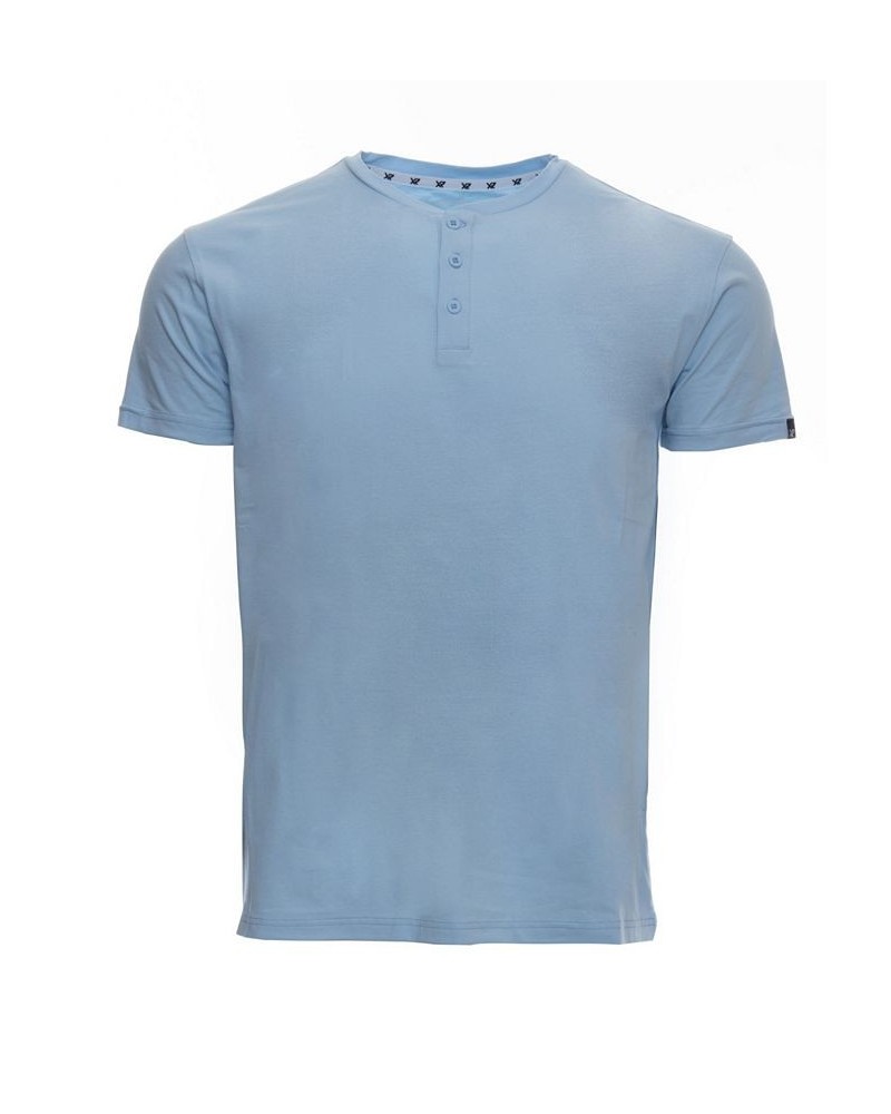 Men's Basic Henley Neck Short Sleeve T-shirt PD22 $17.39 T-Shirts