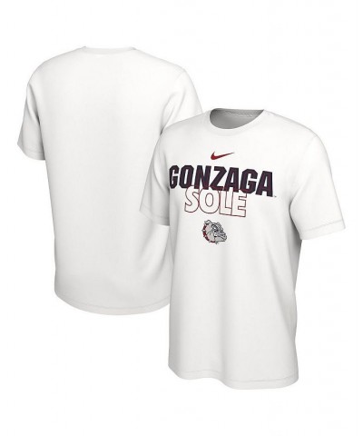 Men's White Gonzaga Bulldogs On Court Bench T-shirt $16.40 T-Shirts