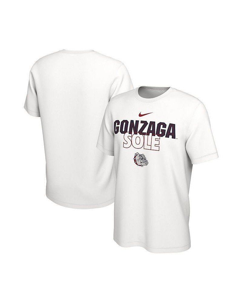 Men's White Gonzaga Bulldogs On Court Bench T-shirt $16.40 T-Shirts