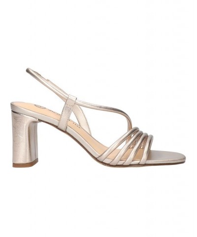 Women's Zariah Heeled Sandals Tan/Beige $38.92 Shoes