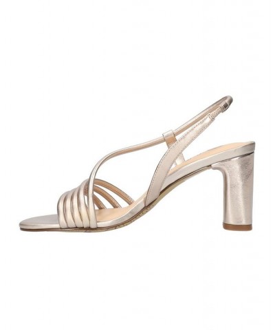 Women's Zariah Heeled Sandals Tan/Beige $38.92 Shoes