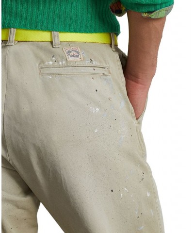 Men's Salinger Classic-Fit Paint-Splatter Jeans Tan/Beige $104.72 Jeans