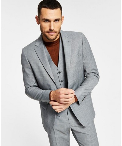 Men's Modern-Fit TH Flex Stretch Solid Suit Jacket Light Grey $66.00 Suits