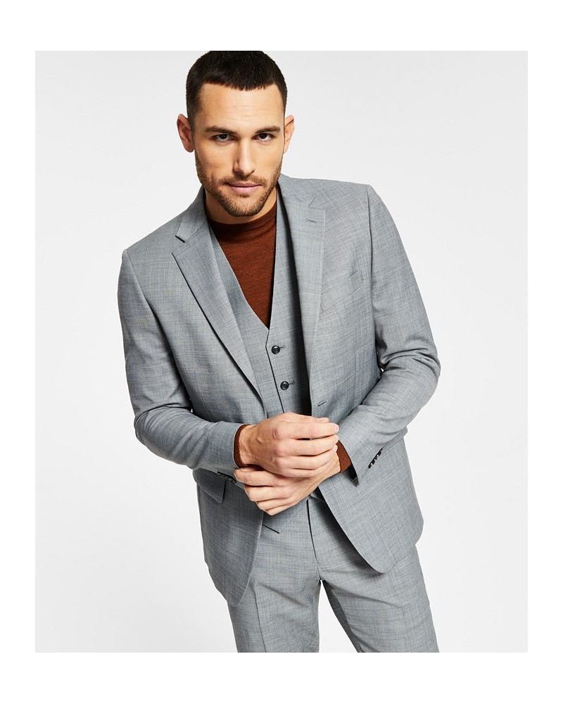 Men's Modern-Fit TH Flex Stretch Solid Suit Jacket Light Grey $66.00 Suits