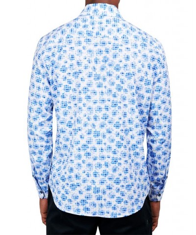 Men's Slim-Fit Performance Stretch Abstract Floral/Gingham Long-Sleeve Button-Down Shirt Multi $48.33 Shirts