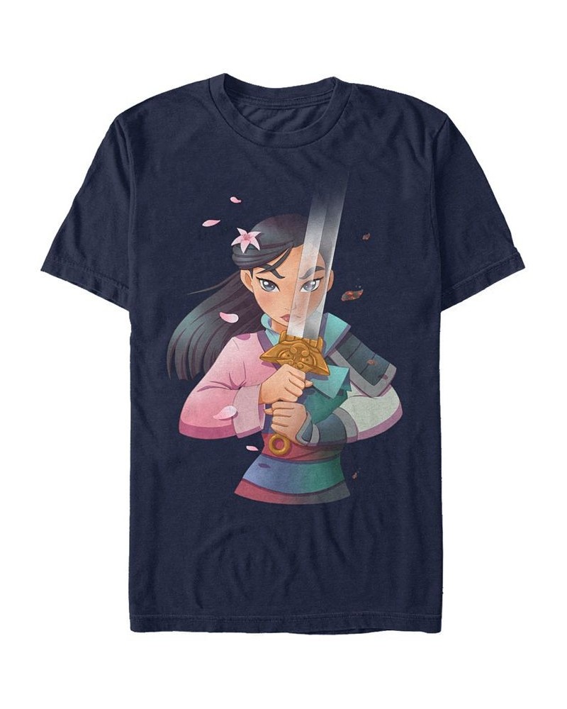 Disney Men's Mulan Anime Style Short Sleeve T-Shirt Blue $17.15 T-Shirts