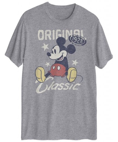 Men's Mickey Short Sleeve T-shirt Gray $10.20 T-Shirts