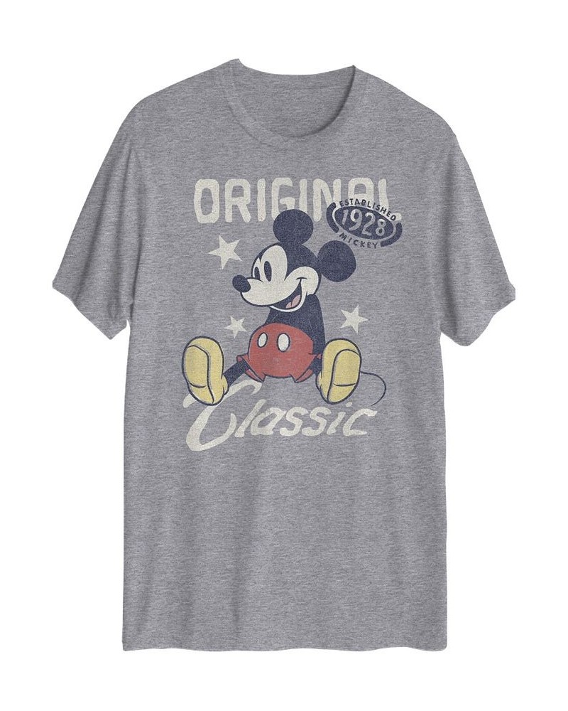 Men's Mickey Short Sleeve T-shirt Gray $10.20 T-Shirts