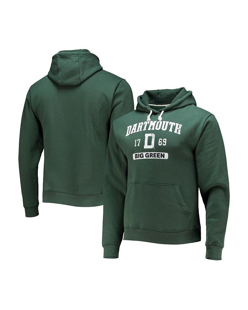 Men's Green Dartmouth Big Green Volume Up Essential Fleece Pullover Hoodie $40.49 Sweatshirt