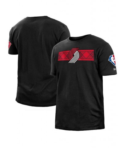 Men's Black Portland Trail Blazers 2021/22 City Edition Brushed Jersey T-shirt $18.35 T-Shirts